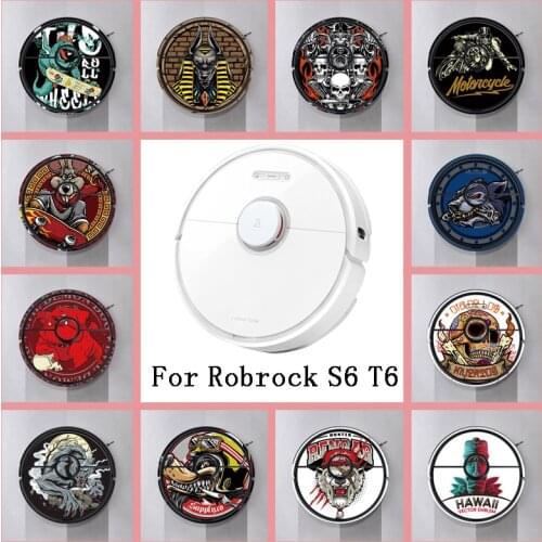 Provide Customized Custom Anime Sticker for xiaomi Roborock S6 T6 Robot Robotic Vacuum Cleaner Skin Spare Parts Accessories