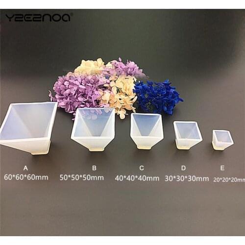 Transparent Pyramid Silicone Mould Resin Craft Jewelry Crystal Mold With Plastic Frame Jewelry Crafts Resin Molds