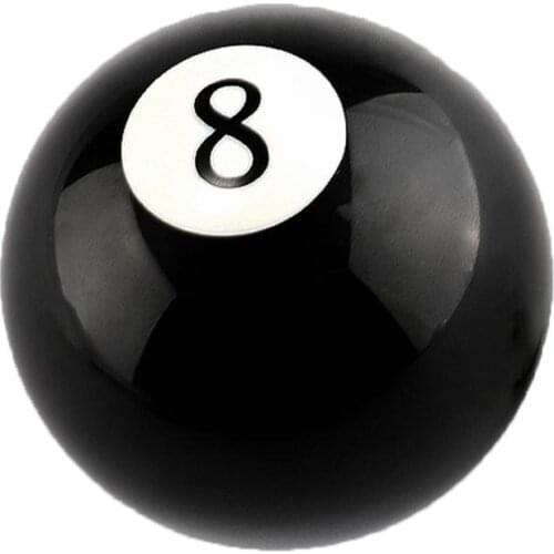 Black 8 eight Pool Billiard Ball Gear Shift Knob w/ Adapter Universal Vehicle AT/MT Shifter Lever Head