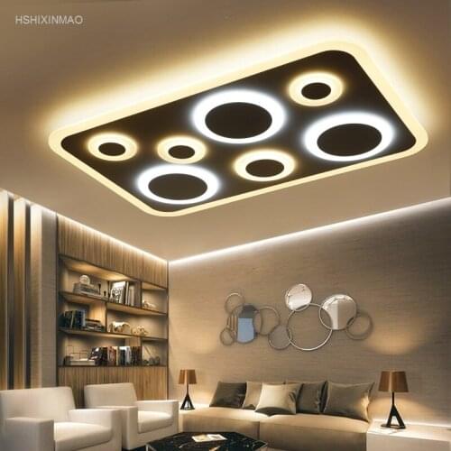 New LED Acrylic Ceiling Light Rectangular Atmosphere Living Room Stylish Modern Bedroom Restaurant Study Ceiling lights 110-240V