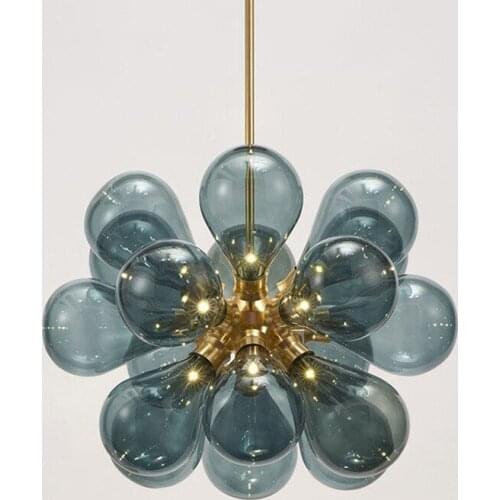 Nordic Glass Balls Bubbles Parlor Led Pendant Light Home Hotel Hall Decoration Hanging Lamp Bedroom Restaurant Coffee shop Lamp