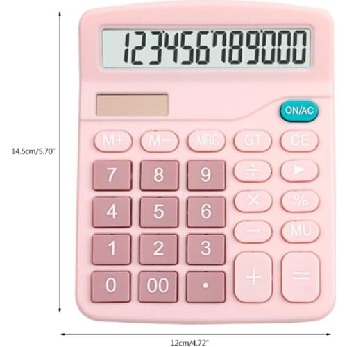 T3LB Office Calculation Supplies 12-digit Electronic Calculator Large Screen Desktop Calculator Home Office School
