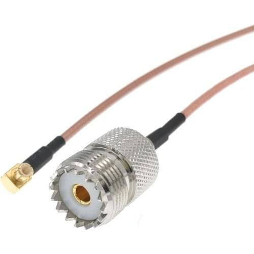 10pcs MCX Male Plug Right Angle To SO239 UHF Female Jack Crimp RG316 8" Pigtail Cable