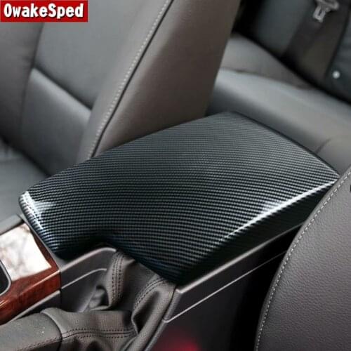 Car Styling Console Armrest Box Cover Decoration Carbon Fiber Color Trim For BMW 3 Series E90 LHD Interior Accessories