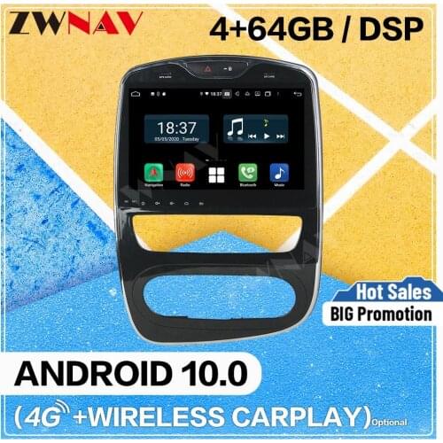 Carplay Android 10.0 Screen Car Multimedia DVD Player for Renault Clio 2016 2017 2018 WiFi GPS Navigation Radio Stereo Head Unit
