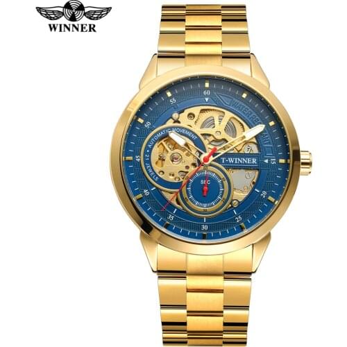 Top Brand Winner Mens Mechanical Watches Fashion Luxury Self-Winding Wristwatch Automatic Waterproof Clock Relogio Masculino
