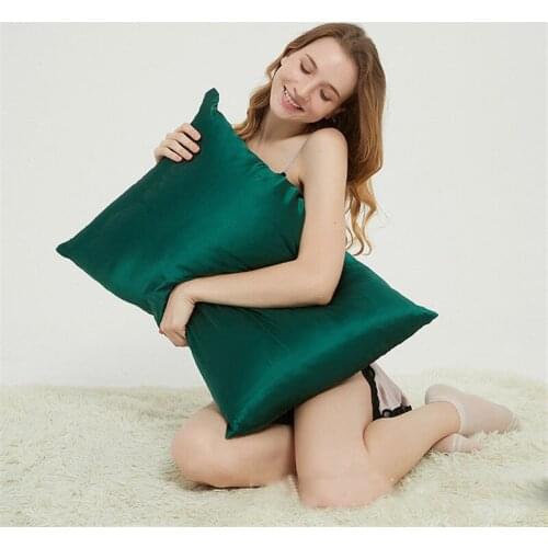 20 Colors Pure Mulberry Silk Satin Pillowcase High Quality Real Silk Satin Pillow Case Soft Cozy Bedding Pillows Cover 51x76cm