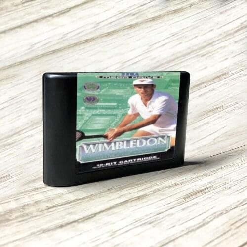 Wimbledon - EUR Label Flashkit MD Electroless Gold PCB Card for Sega Genesis Megadrive Video Game Console