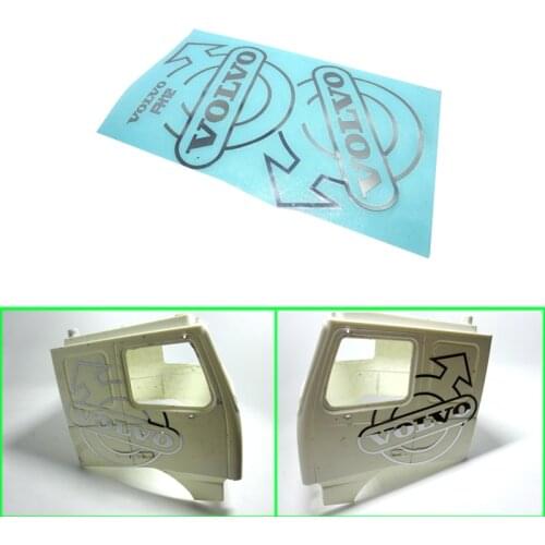 Metal Decorative Stickers for 1/14 Tamiya RC Truck Trailer Tipper Volvo FH12 56312 Car Diy Parts