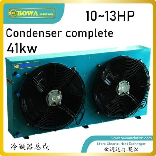 7.5P condenser of 65000BTU water chiller for plastic processing Machinery improve cooling system and decrease equipment weight