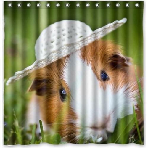 Guinea Pig Waterproof Mildewproof Bath Curtain Polyester Fabric Shower Curtain For Bathroom Decor 180*180cm