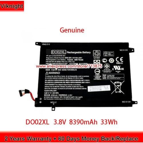 Genuine DO02XL HSTNN-LB6Y Battery for HP PAVILION X2 TPN-I121 810749-2C1 810985-005 3.8V 8390mAh 33Wh