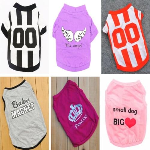 Cheap Pet Dog Clothes For Small Dogs Summer Clothes Chihuahua Puppy Clothing Shirt Winter Warm Vest Printed Ropa Para Perros