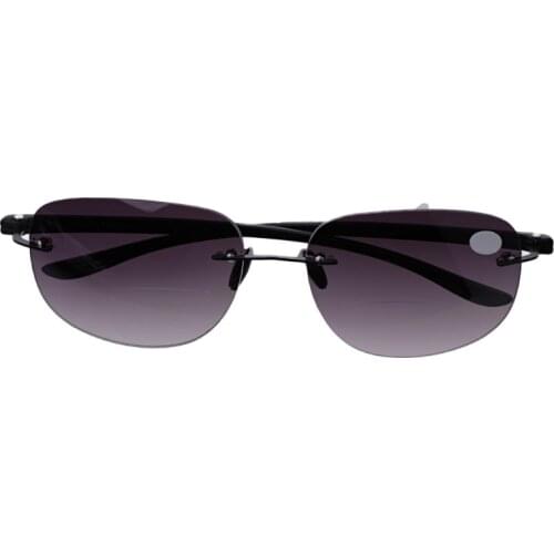 Outdoor Rimless Fishing Bifocal Reading Glasses Sunglasses Readers +1.0 To +3.5 R9JE