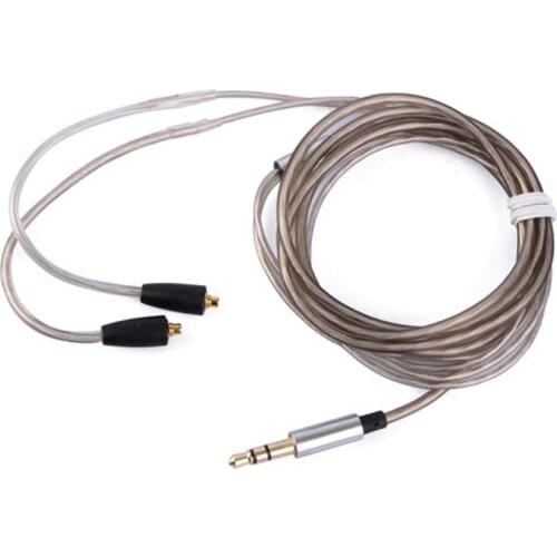 Earmax Silver Plated Earphone Cable for Shure SE215 SE535 SE846 SE315 SE425 UE900 MMCX Cables Replace Wire for iPhone Samsung