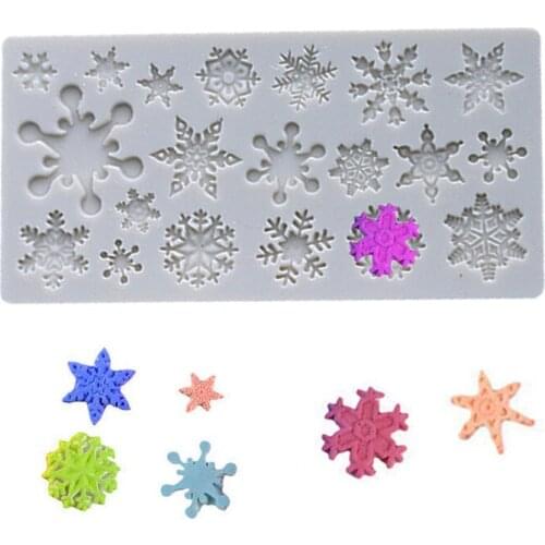 Christmas Snowflake Pattern Silicone Mold Chocolate Cake Mold Baking Non-stick And Heat-resistant Kitchen Handmade Tools