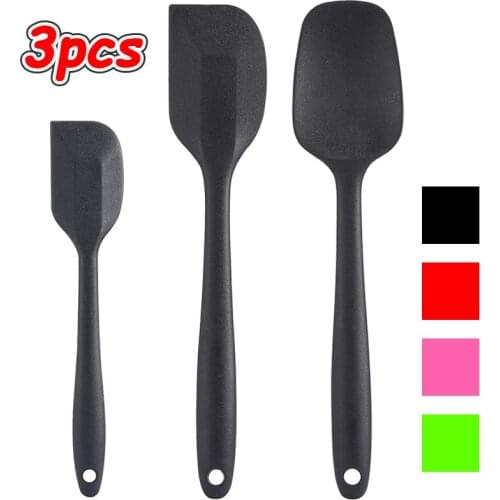 3pcs Silicone Spatula Heat-Resistant Cooking Tools Non-stick Kitchen Utensils Baking Pastry Tools Spoon Cake Spatulas Cook Set