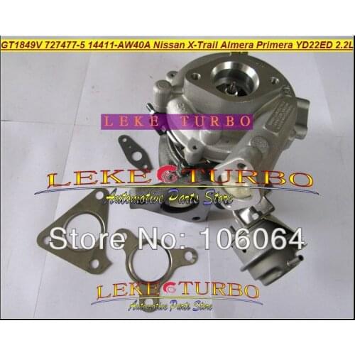 Oil Cooled Turbo GT1849V 727477 727477-0005 727477-0006 14411-AW400 For NISSAN X-Trail T30 Almera Primera 2003- YD22ED YD1 2.2L