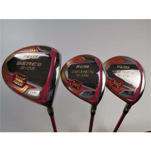 VICKY G WOMEN GOLF CLUBS HONMA BERES S-06 WOOD SET HONMA S-06 GOLF WOODS DRIVER + FAIRWAY WOODS GRAPHITE SHAFT WITH HEAD COVER