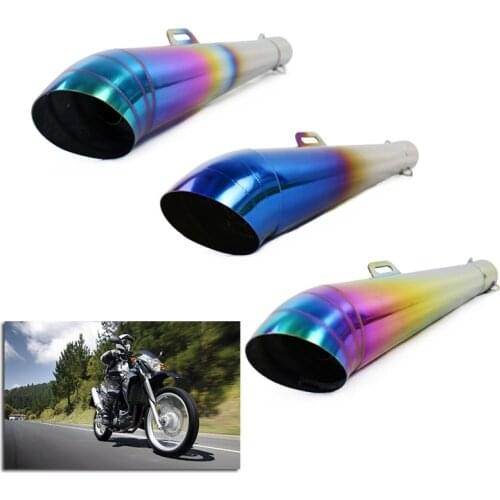1pc Motorcycle Exhaust Pipe 36-51mm Pipe Diameter Universal Muffler Horn Exhaust Pipe Modified for ZX6R NINJA R6 XMAX300 Mt09