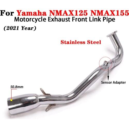 For Yamaha NMAX125 155 Exhaust Motorcycle Front Link Pipe Titanium Alloy Escape Moto Muffler 51mm For nmax155 125 Motorcycle