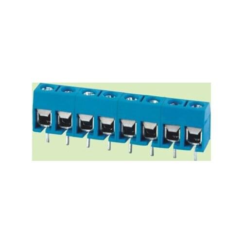 High level 200pcs KF306 3P 3Pin 5.0mm Straight Combinable 300V 16A PCB Universal Screw Terminal Block Connector Blue