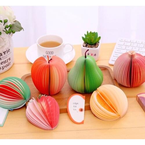 150 Sheets Cartoon Apple Watermelon Strawberry Memo Pad Kiwi Pear Memo Sheets Office Accessories Cute School Supplies