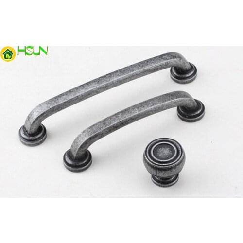 2 pcs Vintage Antique Silver Black Drawer Knobs Drawer Pull Handle Cabinet Handle Kitchen Door Knobs Pulls Decorative Hardware