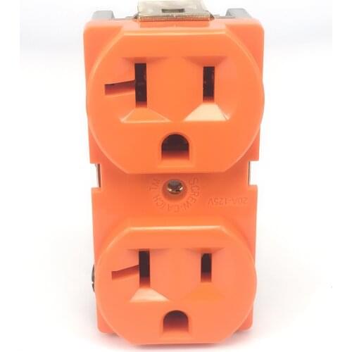 20A 125V Multi Power outlet American double AC power socket US 2 ways wall socket