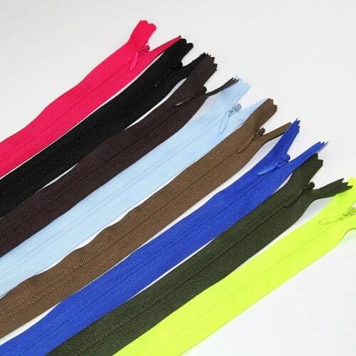 5 pcs/lot 70cm(28") Extra Strong Side Nylon Fabric Invisible Zippers For Sewing Dress Garment Craft With 21 Optional Colors