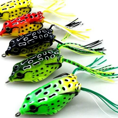 5Pcs Soft Plastic Artificial Bait/Lure Hollow Body Fishing Soft Froglure Fake Lure