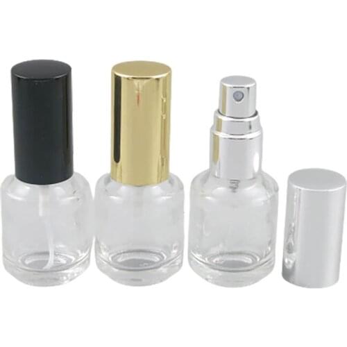 5 x 5ml Portable Refillable Round Clear Atomizer Glass bottle Spray 1/6oz Fragrance Perfume Scent Fine Mist Containers
