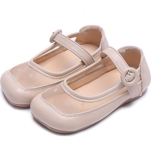 CAPSELLA Kids Summer Breathable Air Mesh Fashion Sneakers Casual Shoes Slip-On Children Girls Flat Shoes Size 21-30