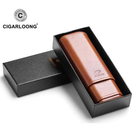 COHIBA Cedar Wood Cigar Humidor Travel Portable Leather Cigar Case Cigars Box CF-1901
