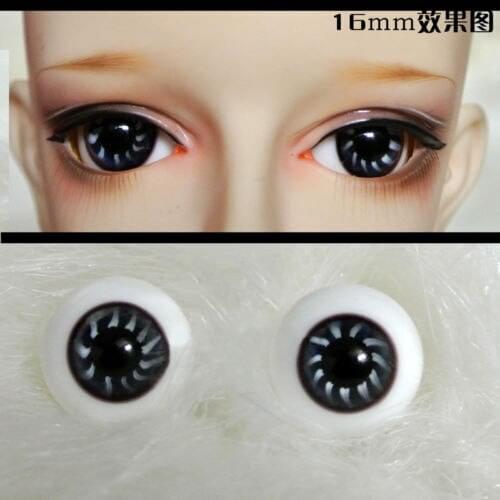 New 16mm Blue White Stripes Eyeballs For BJD AOD DOD Doll Dollfie Glass Eyes Outfit