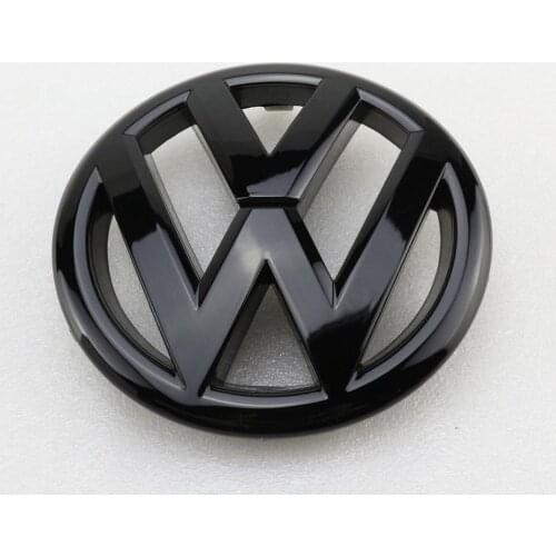 130mm Gloss Black Front Grille Grill Badge Replacement Car Logo Emblem for Volkswagen Jetta MK6 2011-2014