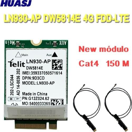 Huasj DW5814E Telit LN930-AP WWAN FDD-LTE NGFF 4G Module for WWAN Wireless Wifi 4G Card for Dell Laptops Latitude 14 "7480" 5480