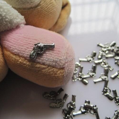 MD-501 10pcs Fancy Black Gun Deco Metal Charms Metal Deco Charms Nail Art