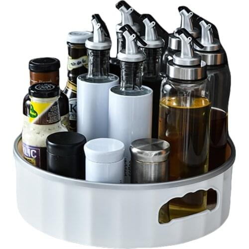 Multifunctional rotary shelf kitchen seasoning supplies non-slip receive a box cosmetics receive storage box