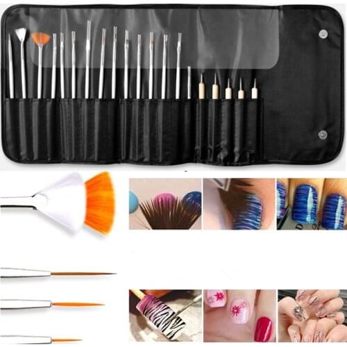 20PCS Brushes for Manicure Nail Accessories Set Supplies for Professionals File Cutters for Manicure Kit Nail Clipper Brushes
