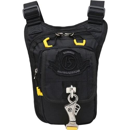 Mens Nylon Waist Leg Drop Bag Thigh Crossbody Shoulder Messenger Bags Purse Pouch High Quality Fashion Hip Bum Belt Fanny Pack