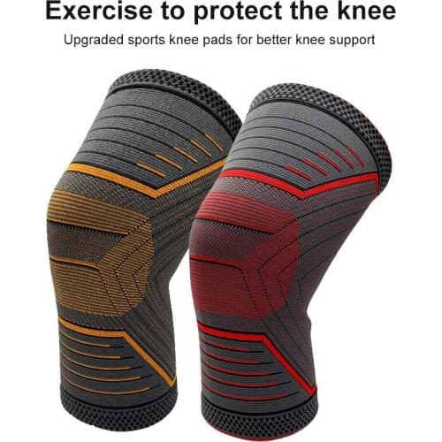 Mountaineering nylon knitting knee protector Sports riding knee protector antiskid warm breathable protector Trainning kneepad