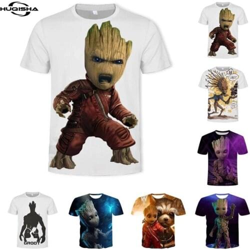 New 2021 Anime Groot Tree Kids Boy Girl Cute T Shirt 3D Printed Fashion Casual Summer Men Women T-Shirt Child Clothes Tops Tees