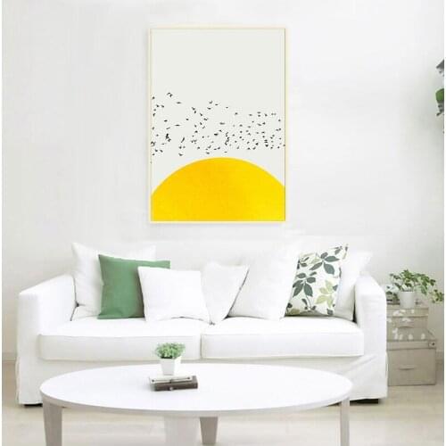 Nordic Simple Canvas Art Prints A Thousand Of Birds Abstract Canvas Art Wall Paintings Animals Posters And Prints Home Decor
