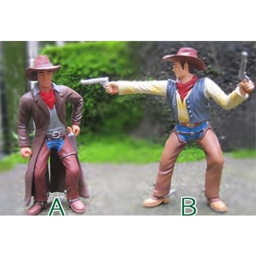 Pvc figure model toy cowboy 2pcs/set