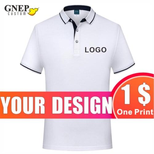 Summer Casual Mens Polo Shirt Custom Simple Solid Color Short-Sleeved Lapel Top Can Be Embroidered Logo GNEP2020 Quality Shirt