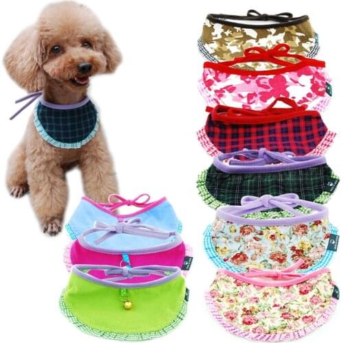 Dog Cat Bandana Plaid Adjustable Scarf Washable Strap Collar for Cats Puppy Pet Accessories for Small Medium Large Dog Supplies