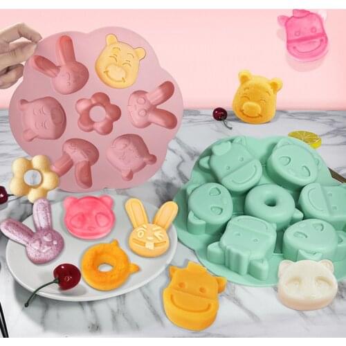 Silicone Cake Molds High Temperature Resistant Steamed Rice Cake Biscuit Molds Cake Decorating Fondant Molds Chocolate Mold