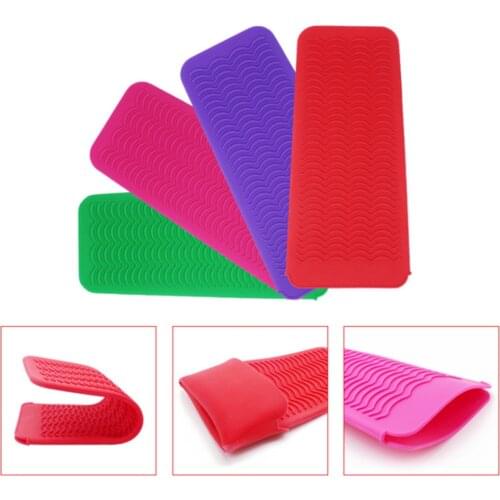 Silicone Heat Resistant Mat For Hair Straightener Curling Iron Pad Hair Styling Adapter Salon Styling Straightener Tool