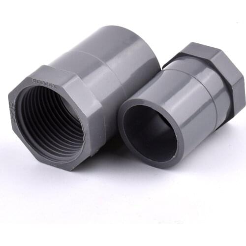 2~20Pcs 1/2"-2"Inch Female Thread PVC Equal Diameter Connector Water Pipe Joint Garden Irrigation Adapter Fish Tank Aquarium
